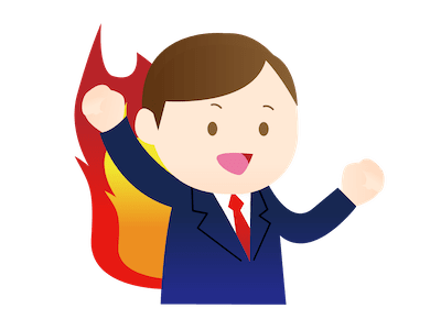 燃える男性